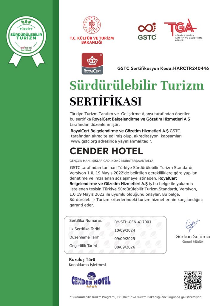 sürdürülebilir turizm sertifikası