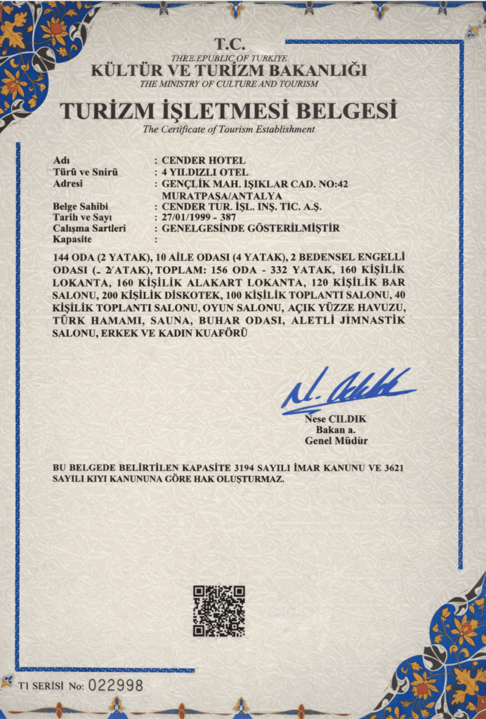 turizm İşletme belgesi